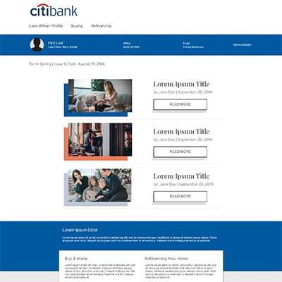 Citibank Landing Page